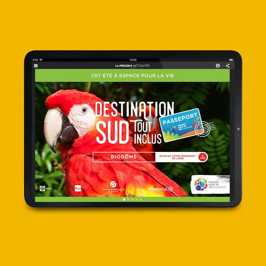 campagnes numériques, bannières HTML, La Presse+