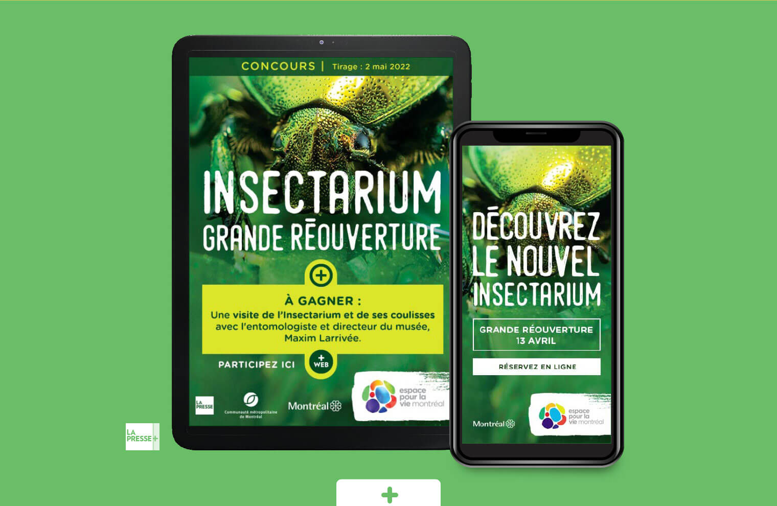 LaPresse+ demi écran